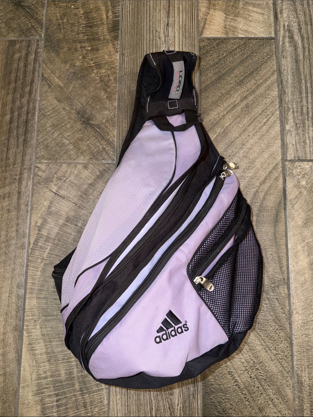 adidas Lavender and Black Sling Belt Bag